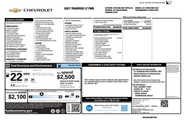 2027 Chevrolet Traverse LT