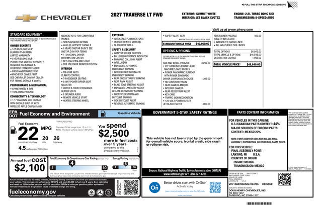 2027 Chevrolet Traverse LT