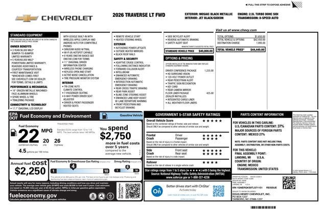2026 Chevrolet Traverse LT