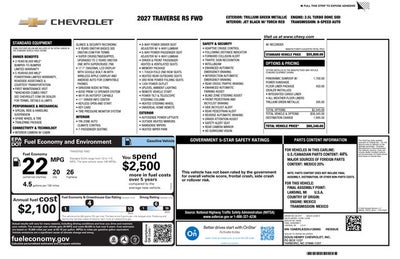 2027 Chevrolet Traverse RS