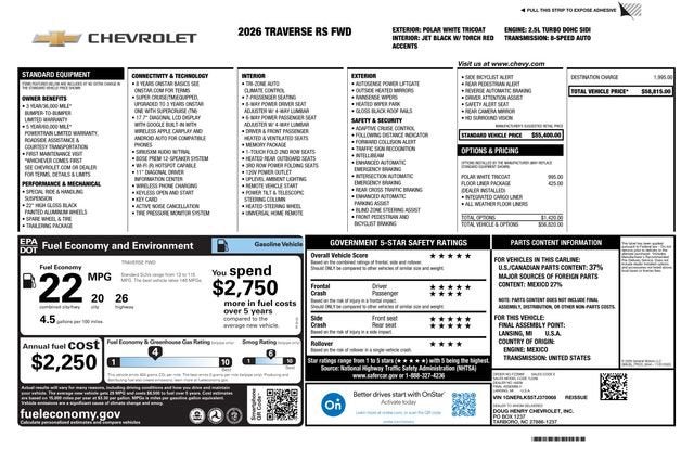 2026 Chevrolet Traverse RS