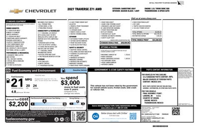 2027 Chevrolet Traverse Z71