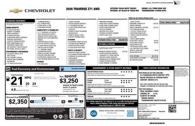 2026 Chevrolet Traverse Z71