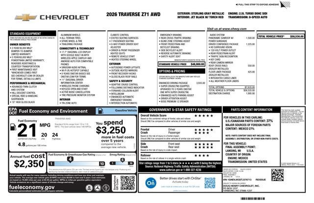 2026 Chevrolet Traverse Z71