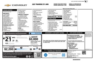 2027 Chevrolet Traverse Z71
