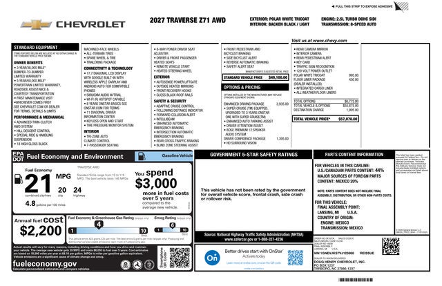 2027 Chevrolet Traverse Z71