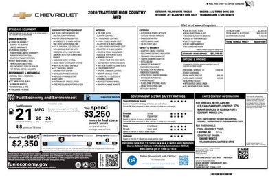 2026 Chevrolet Traverse High Country