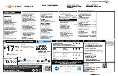 2026 Chevrolet Tahoe LT