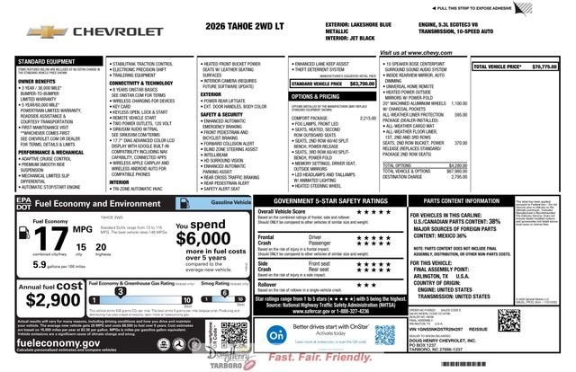 2026 Chevrolet Tahoe LT