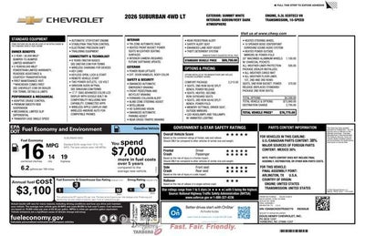 2026 Chevrolet Suburban LT