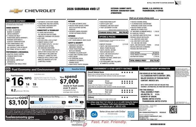 2026 Chevrolet Suburban LT