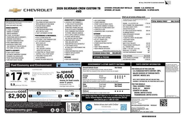 2026 Chevrolet Silverado 1500 Custom Trail Boss