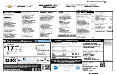 2026 Chevrolet Silverado 1500 LT Trail Boss