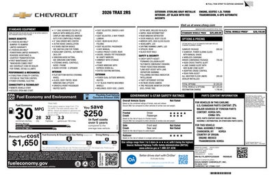 2026 Chevrolet Trax 2RS