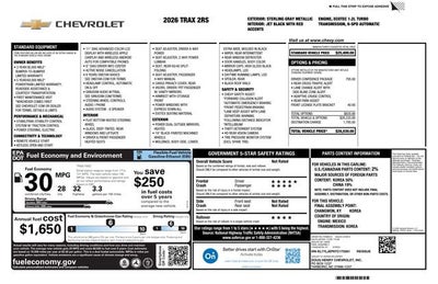 2026 Chevrolet Trax 2RS