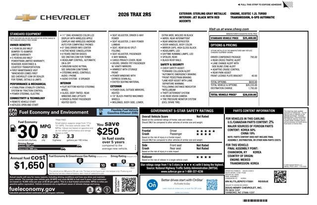 2026 Chevrolet Trax 2RS