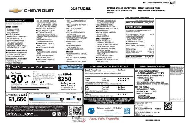 2026 Chevrolet Trax 2RS