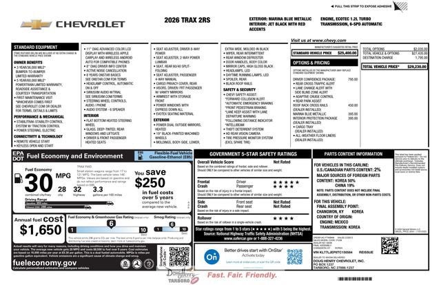 2026 Chevrolet Trax 2RS